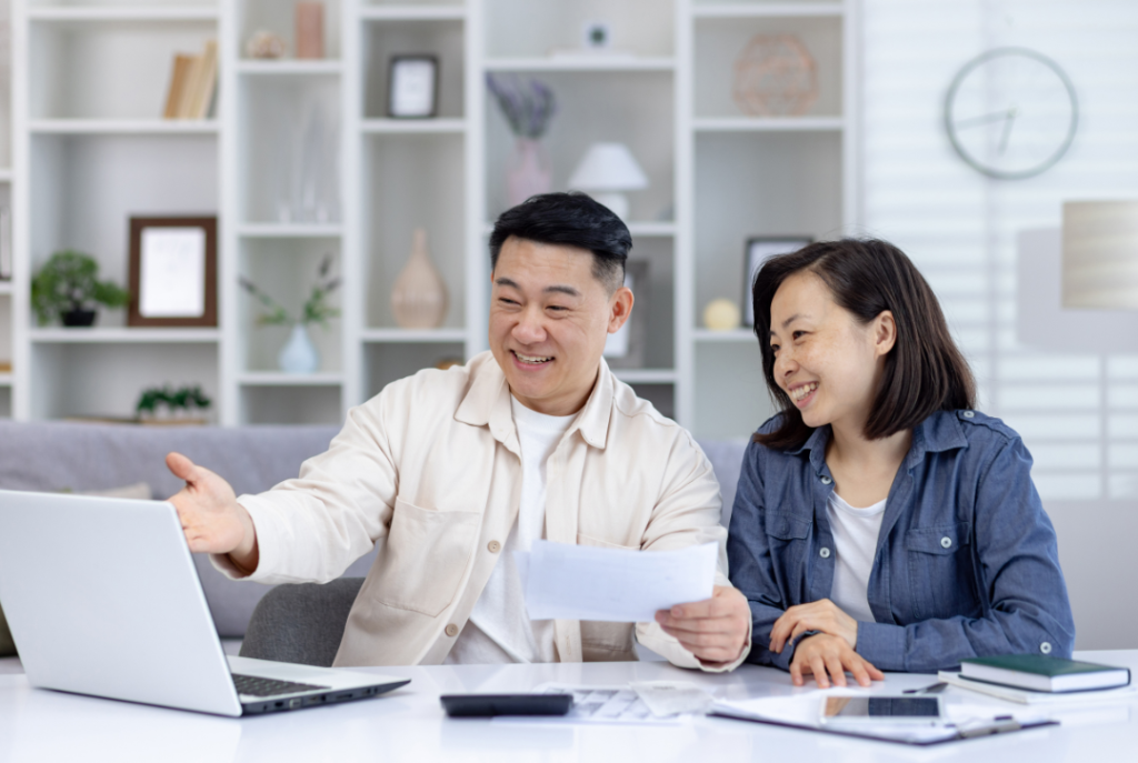 Couple filling out their eb5 application