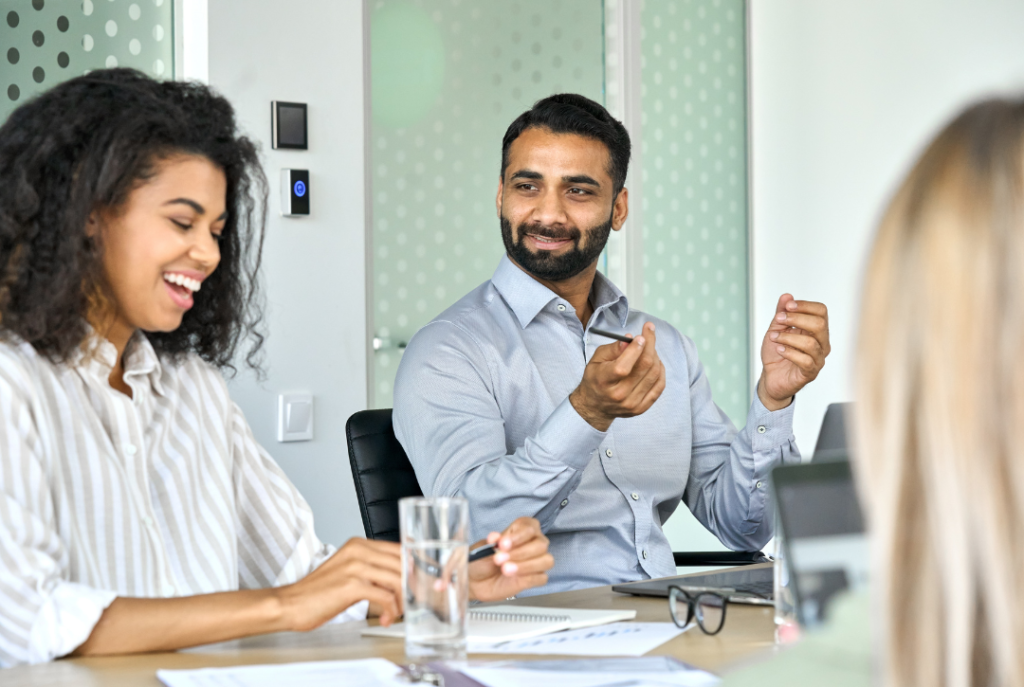 A male and female applicants working on eb5 job creation requirements