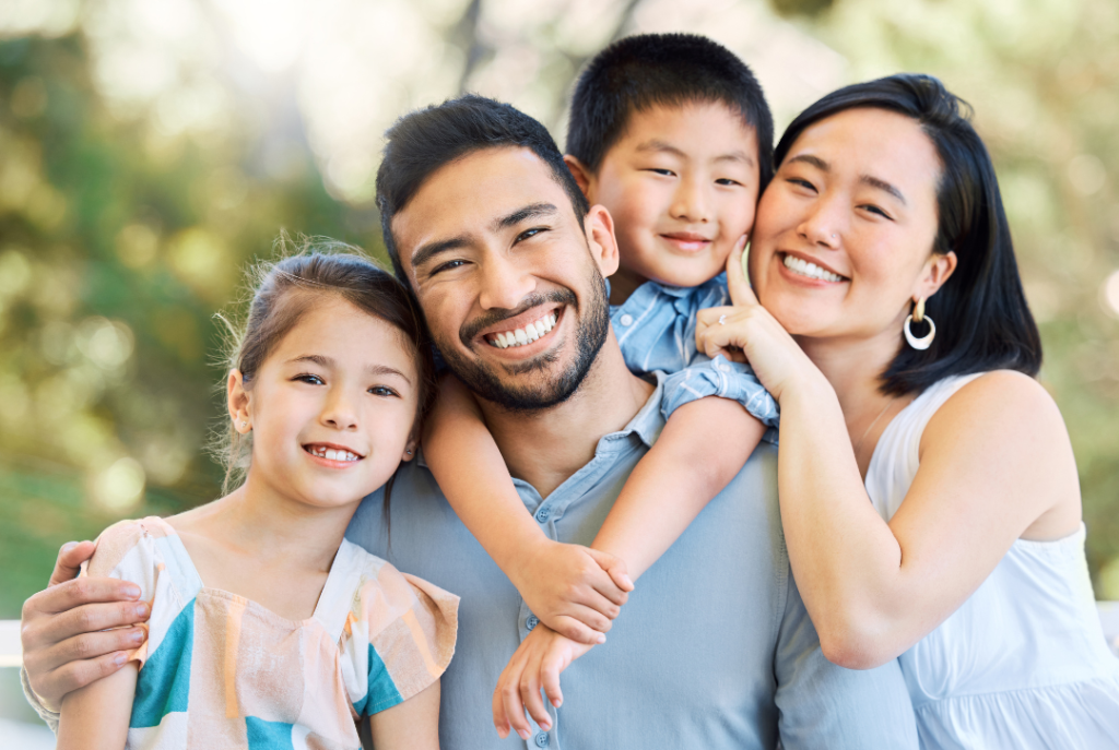 A happy family excited about their successful EB5 visa approval