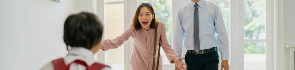 The mother is welcoming his son in hopes of I-485 application