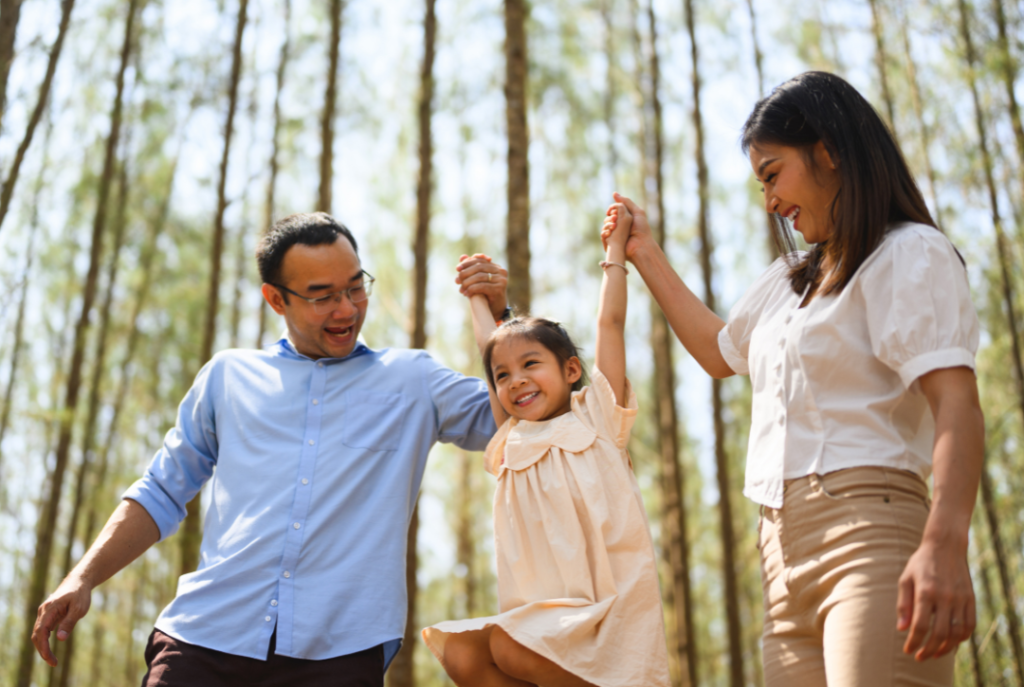 The family enjoying the EB-5 visa investment options