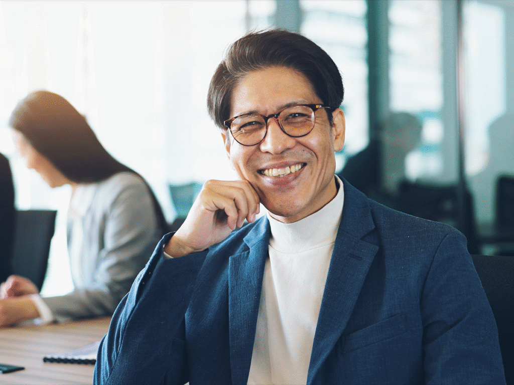 Smiling investor in a regional center for eb-5