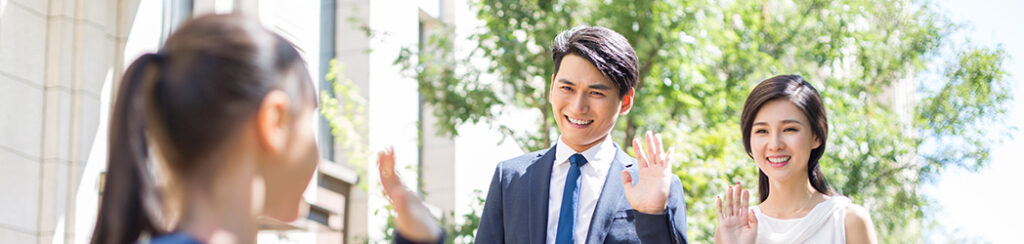 An Asian family happily living in the US after investor visa usa services